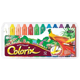 Crayones Cera Colorix Acuarelable 12 Colores Extra Suave