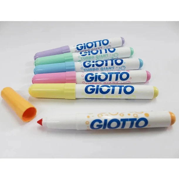Marcadores Giotto Turbo Giant Set 6 Colores Pastel 3