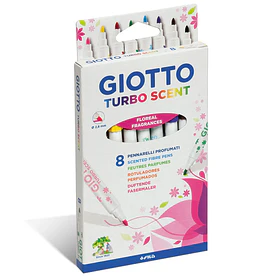 Marcador Giotto Turbo Scent x 8 colores