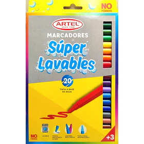 Marcadores Artel Set 20 Colores Super Lavables