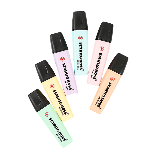 Destacador Stabilo Boss Set 6 Colores Pastel 3