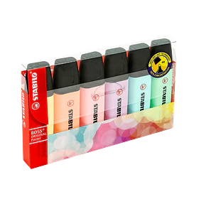 Destacador Stabilo Boss Set 6 Colores Pastel