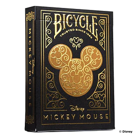 Naipe Bicycle Disney Black Gold Mickey