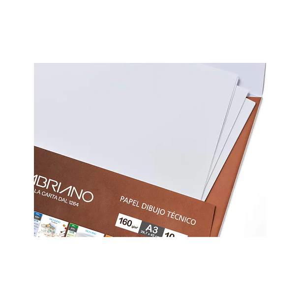 Papel para Dibujo Fabriano Scuola A4 160gms. Sobre 10Hjs. 2
