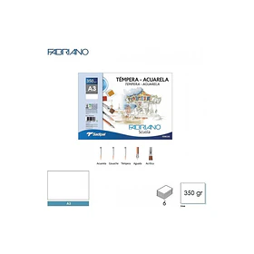 Papel para Acuarela Fabriano Scuola A3 350gms. Sobre 6Hjs.