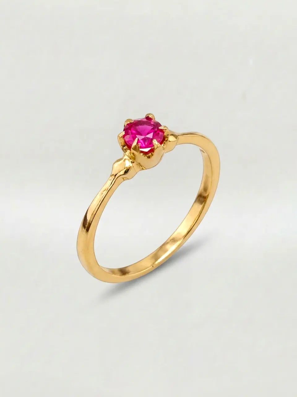 Anillo Solitario Pasión de Rubí Oro 18k 1