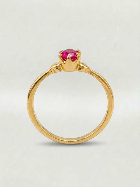 Anillo Solitario Pasión de Rubí Oro 18k