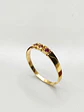 Anillo Medio Cintillo Trilogía de Rubí Oro 18k - Miniatura 5