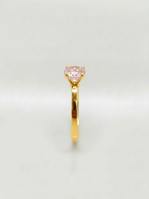 Anillo Solitario Mística Rosa de Francia Oro 18k