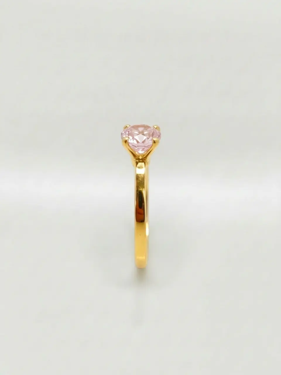 Anillo Solitario Mística Rosa de Francia Oro 18k 2