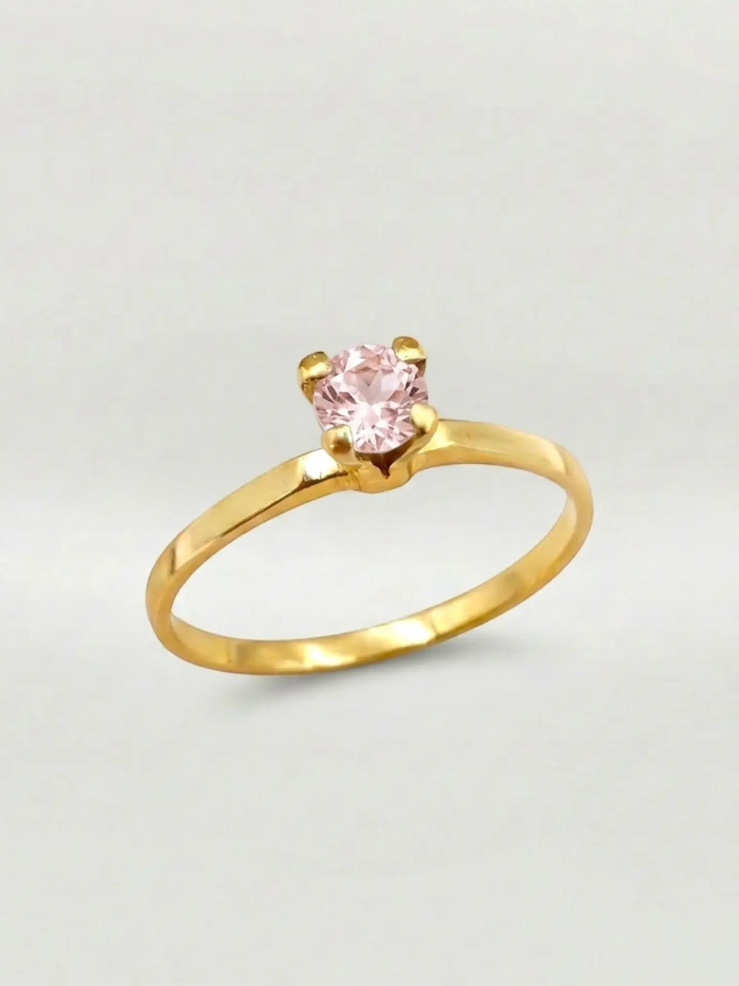 Anillo Solitario Mística Rosa de Francia Oro 18k 3