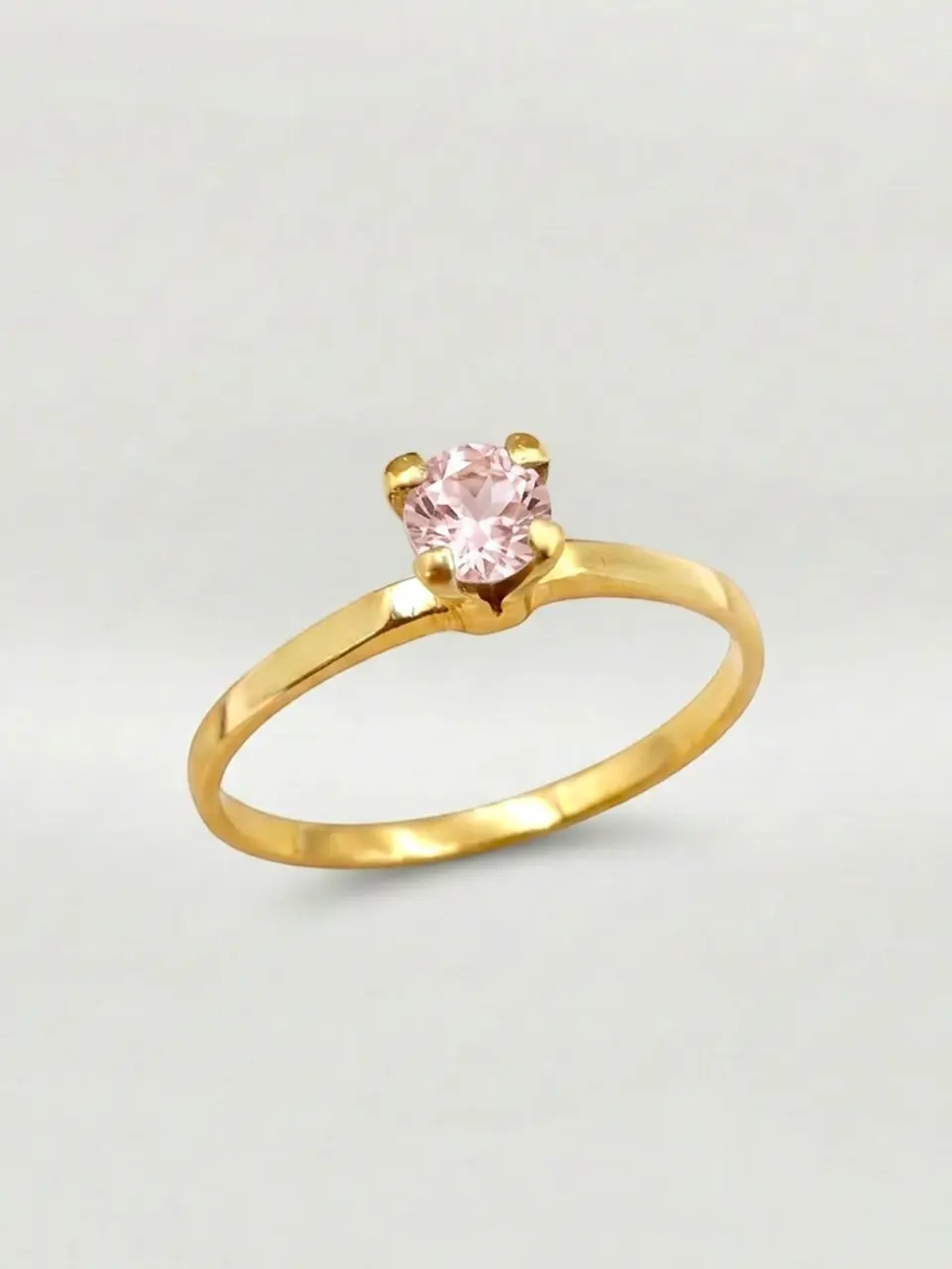 Anillo Solitario Mística Rosa de Francia Oro 18k 3