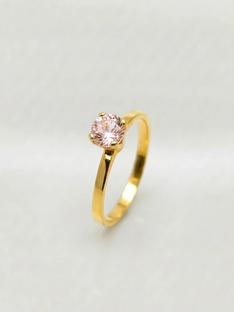 Anillo Solitario Mística Rosa de Francia Oro 18k
