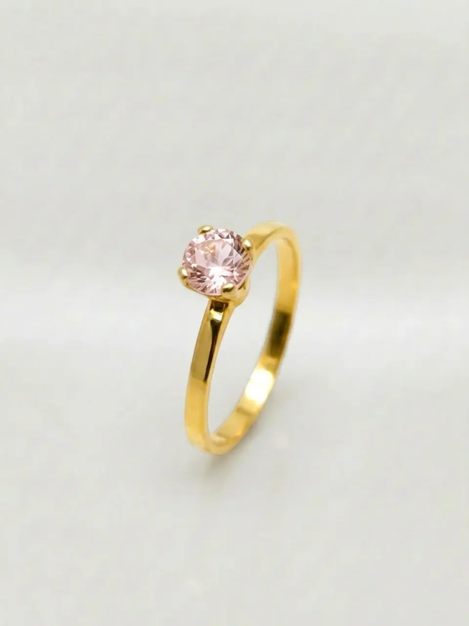 Anillo Solitario Mística Rosa de Francia Oro 18k 1