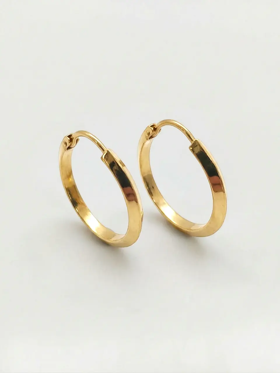 Aros Argollas Esculpidas Oro 18k 2