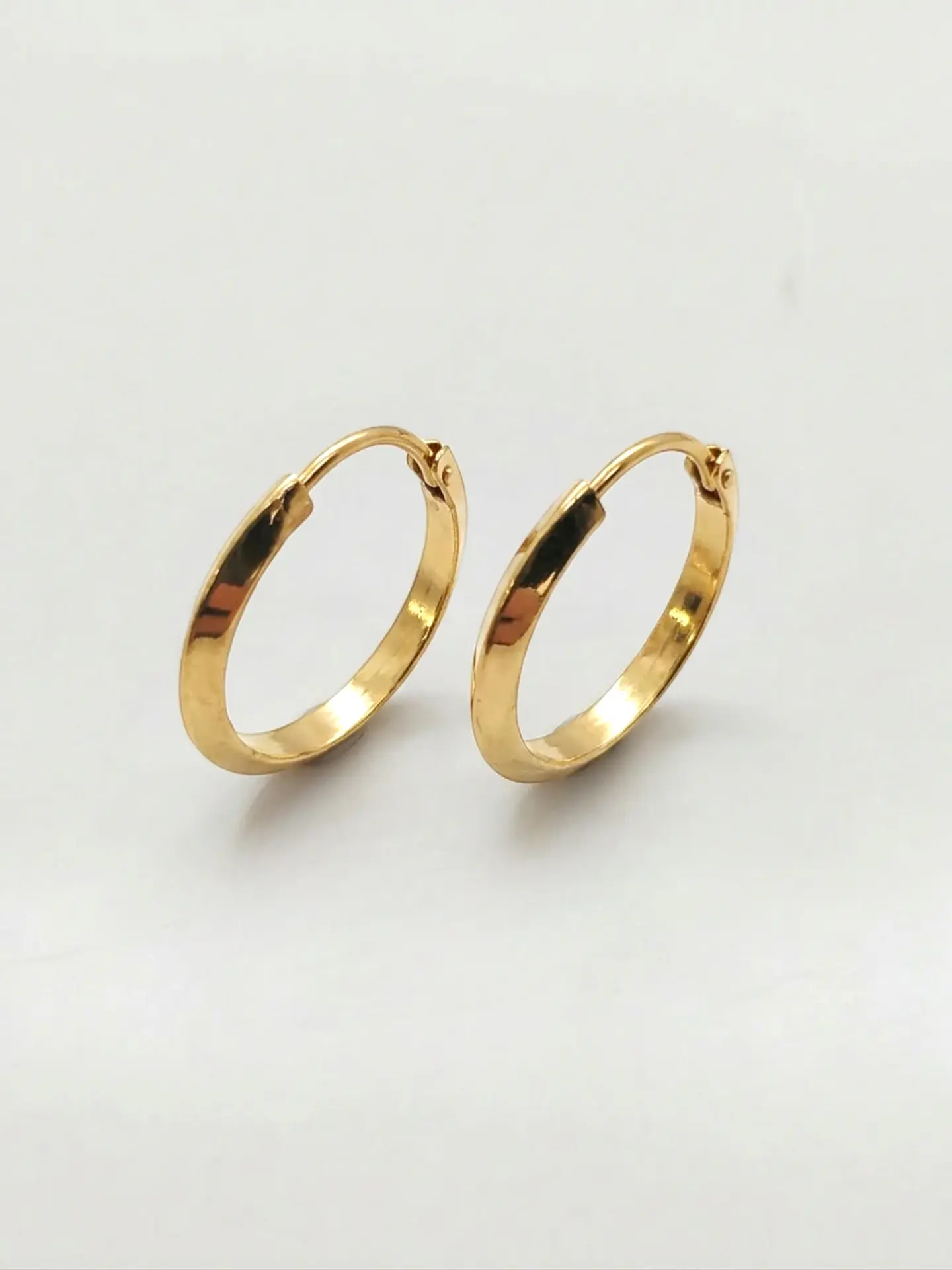 Aros Argollas Esculpidas Oro 18k 3
