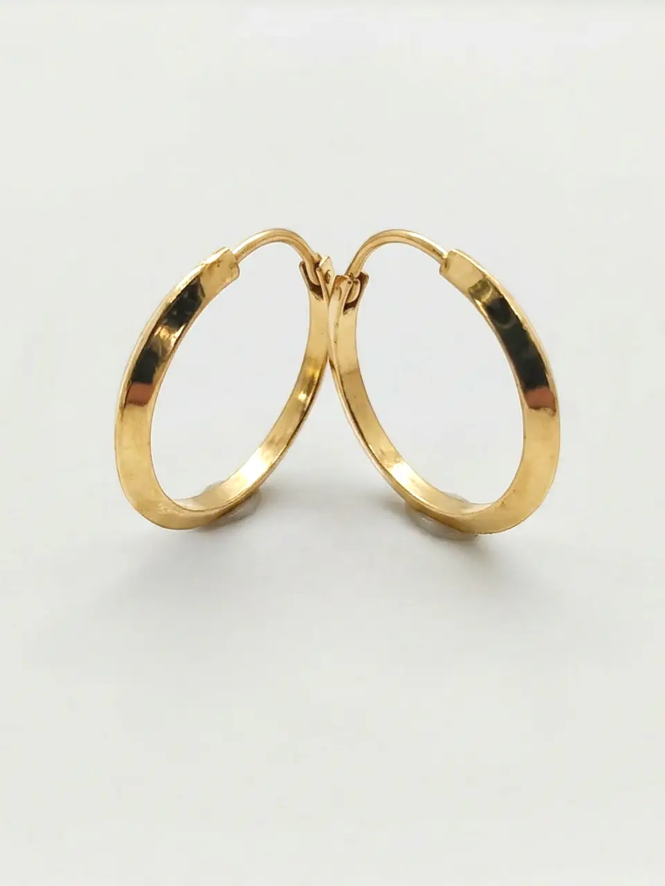Aros Argollas Esculpidas Oro 18k 4