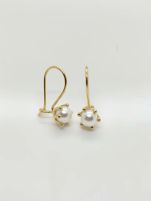 Aros Perla Cultivada Colgante Elegance Oro 18k