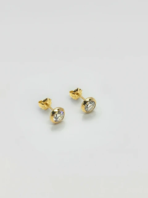 Aros Punto de Luz Resplandor Oro 18k