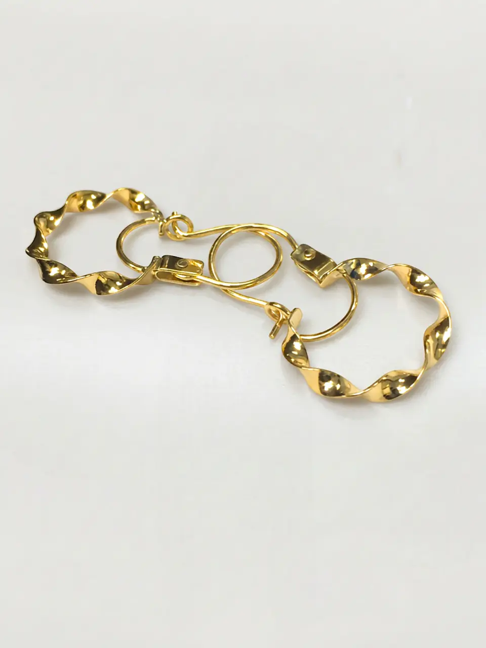 Aros Argollas Espiral Infinito Oro 18k 1