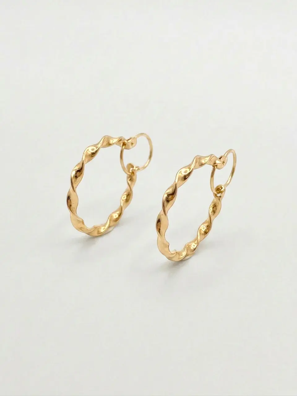 Aros Argollas Espiral de Gala Oro 18k 3
