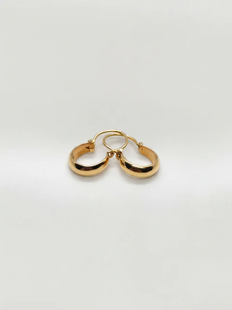 Aros Argollas Estilo Bote de Gala Oro 18k
