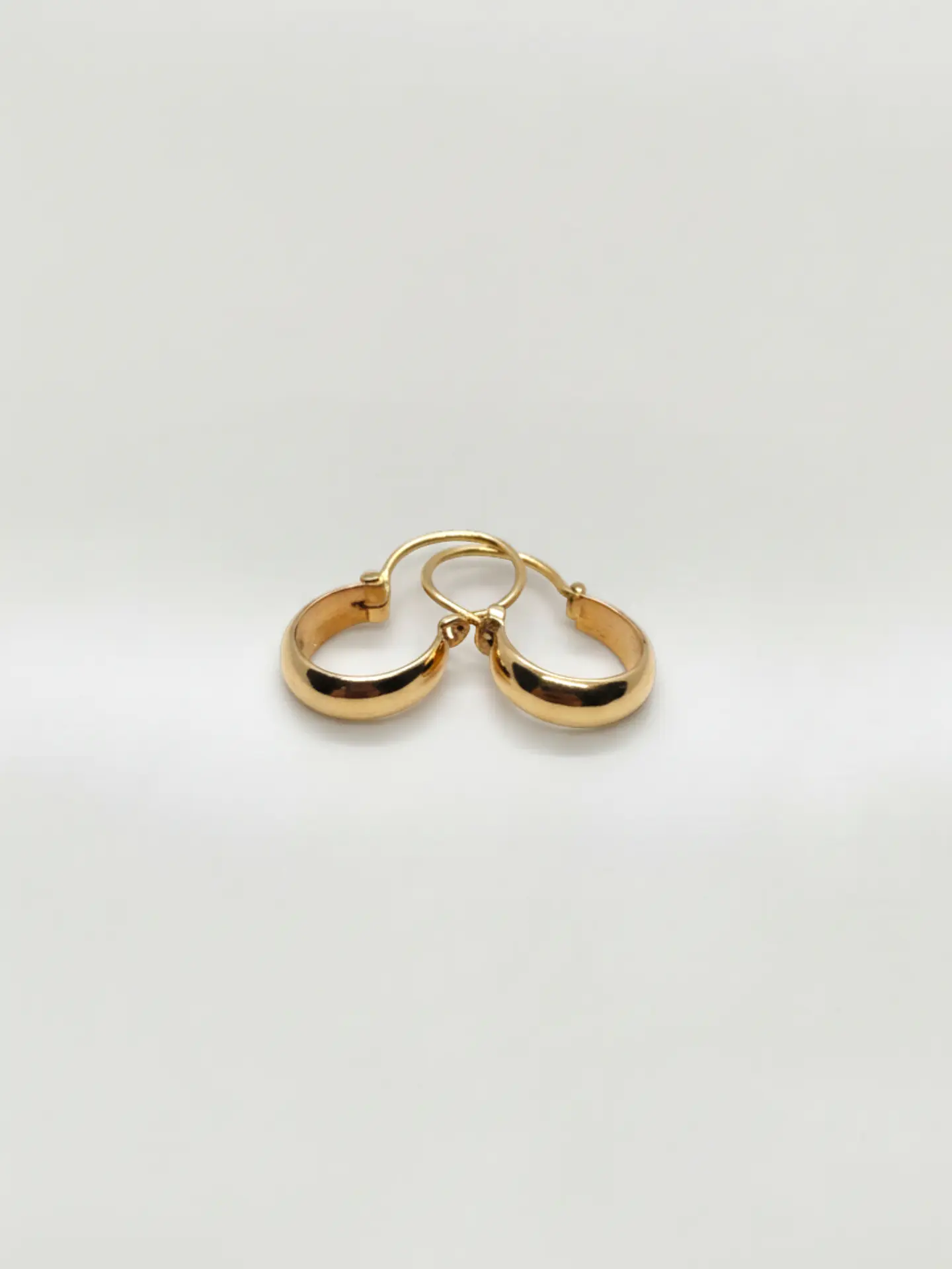 Aros Argollas Estilo Bote de Gala Oro 18k 2