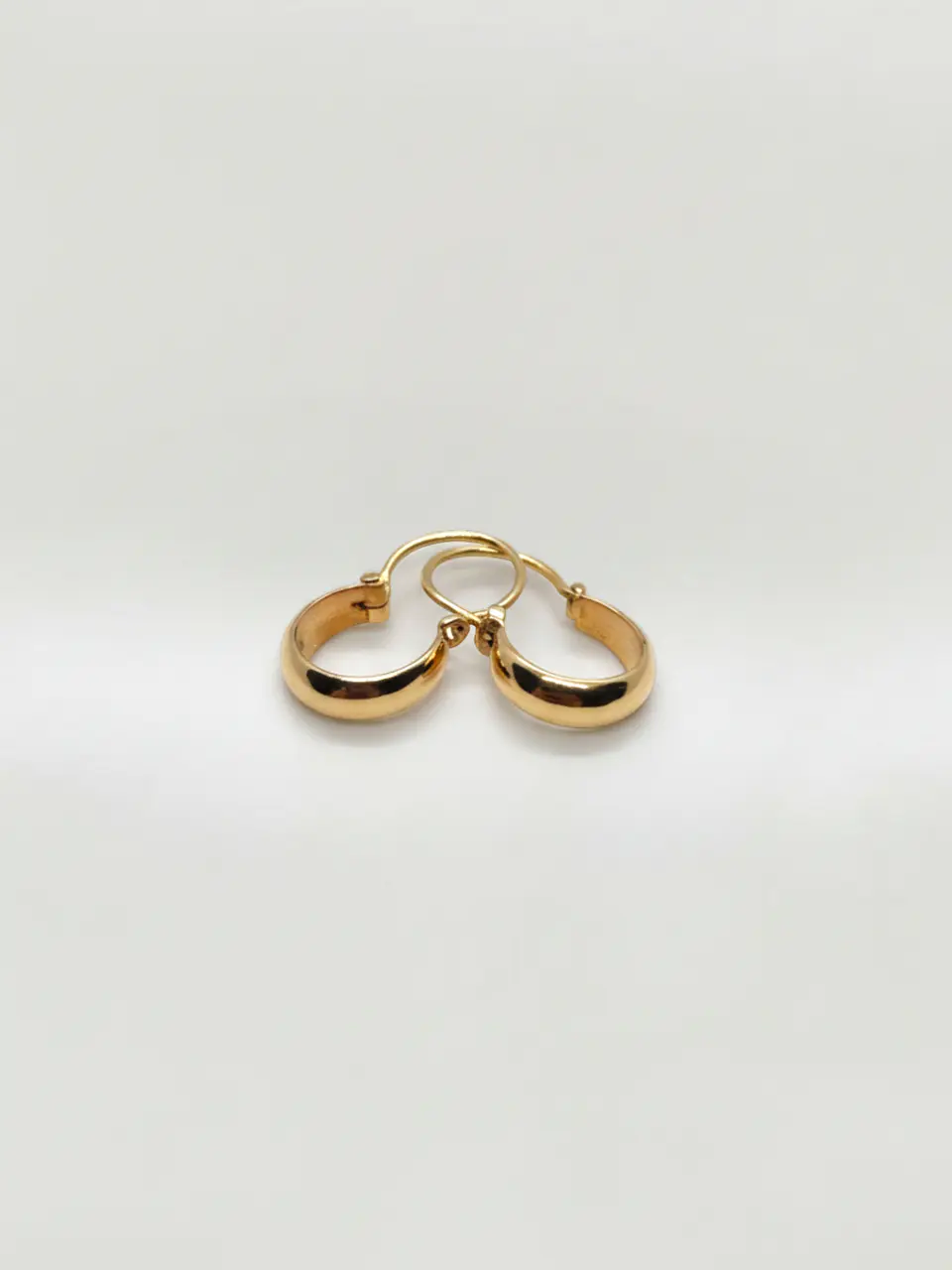 Aros Argollas Estilo Bote de Gala Oro 18k 2