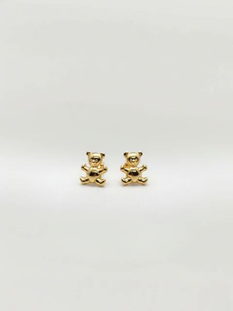 Aros Ositos de Oro Delicadeza Oro 18k