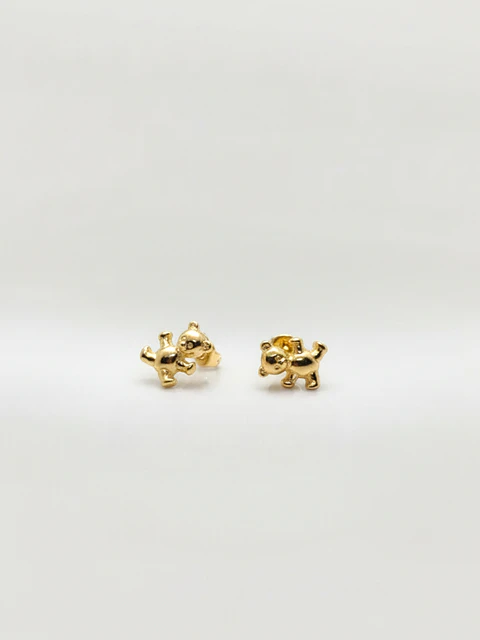 Aros Ositos de Oro Delicadeza Oro 18k