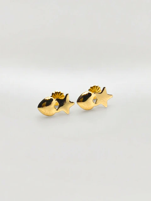 Aros Sueño de Estrella y Corazón Oro 18k