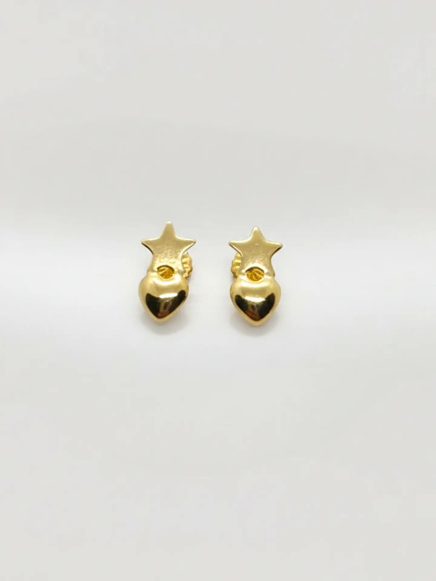Aros Sueño de Estrella y Corazón Oro 18k 1