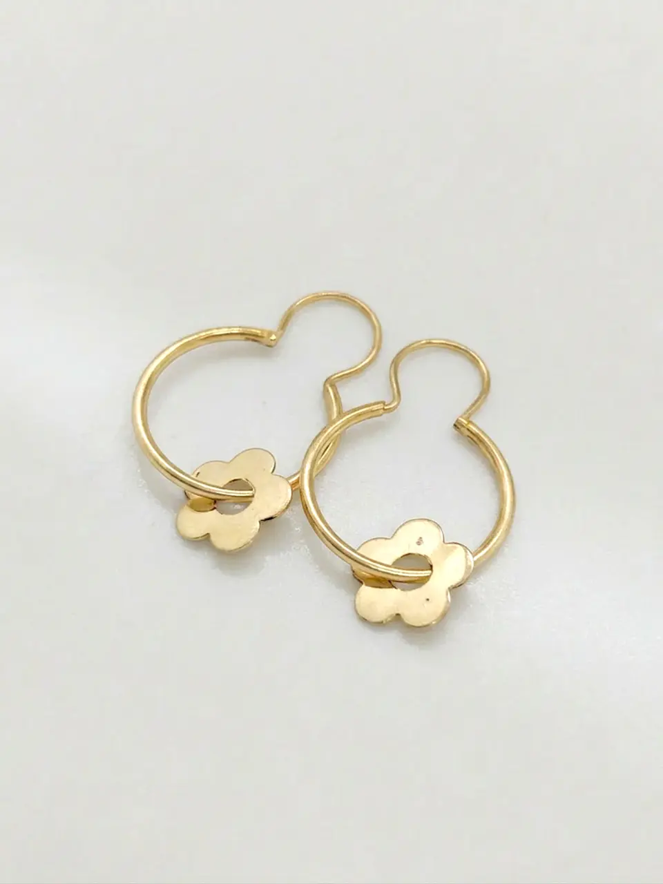 Aros Tubulares Flor de Mayo Oro 18k 4