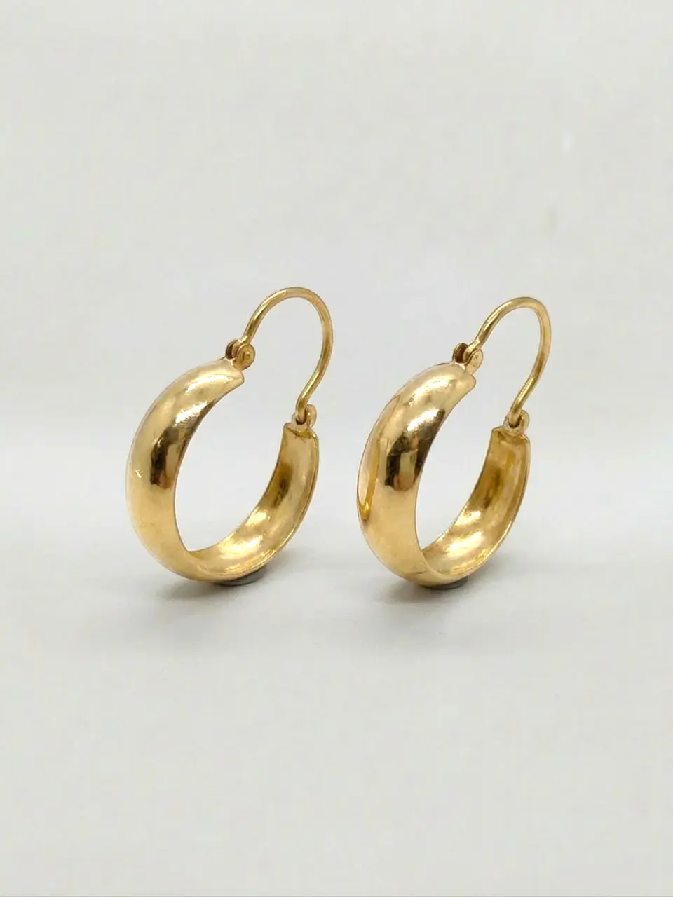 Aros Estilo Bote Clásico Oro 18k 3