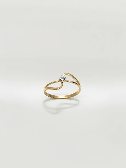 Anillo Infinito Destello de Vida con Circón Oro 18k