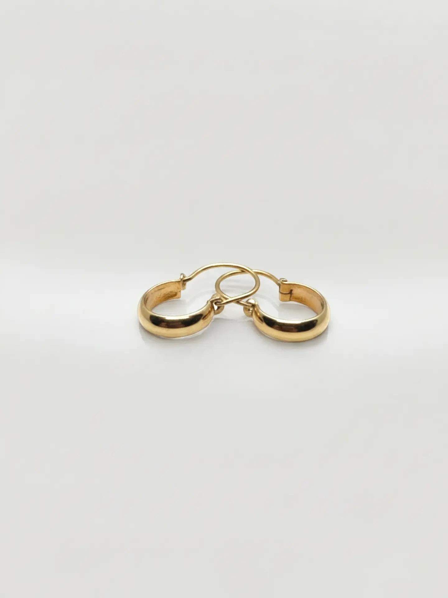 Aros Argollas Estilo Bote Tradicional Oro 18k 1