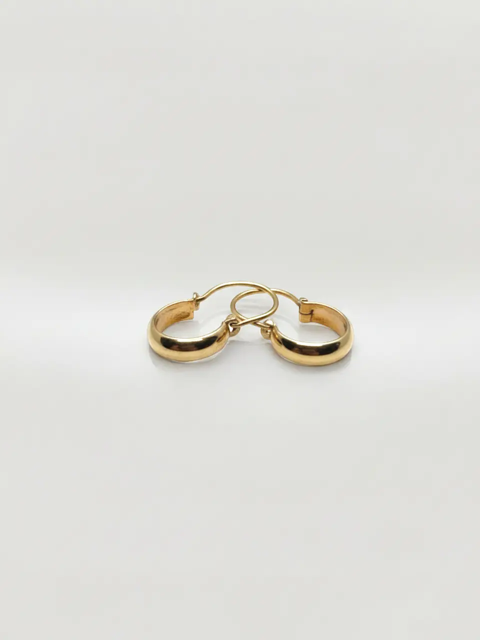 Aros Argollas Estilo Bote Tradicional Oro 18k 1