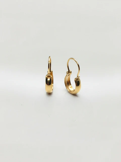 Aros Argollas Estilo Bote Tradicional Oro 18k