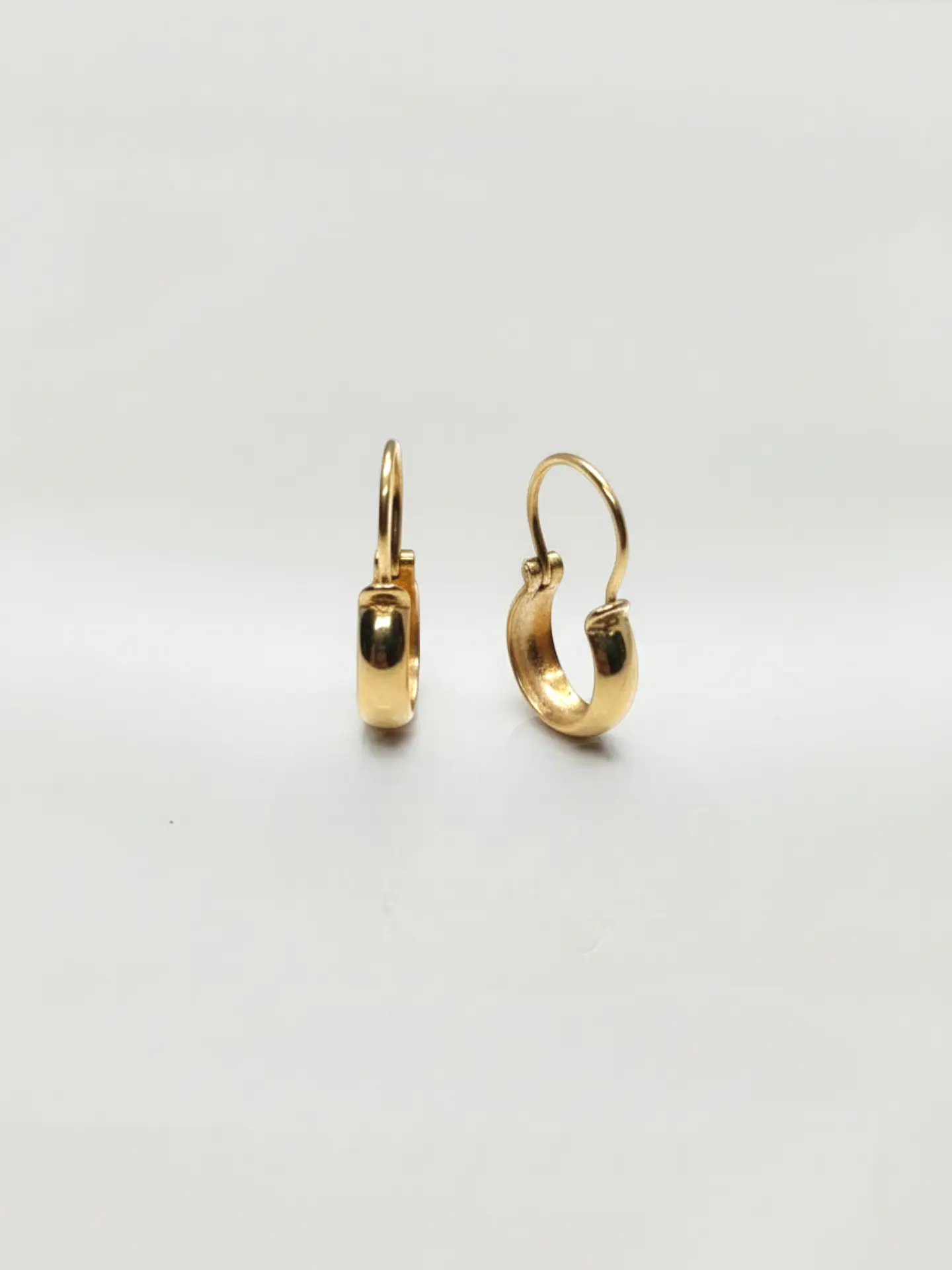 Aros Argollas Estilo Bote Tradicional Oro 18k 2