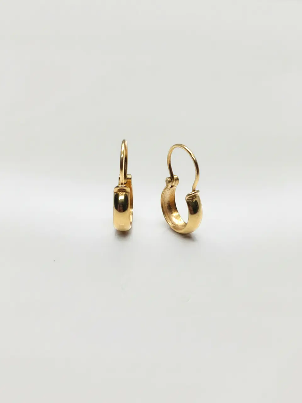Aros Argollas Estilo Bote Tradicional Oro 18k 2