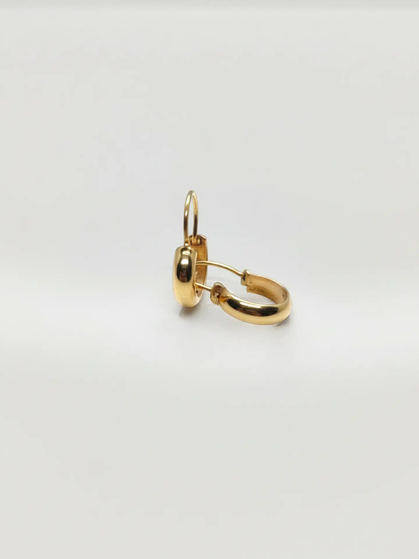 Aros Argollas Estilo Bote Tradicional Oro 18k 3