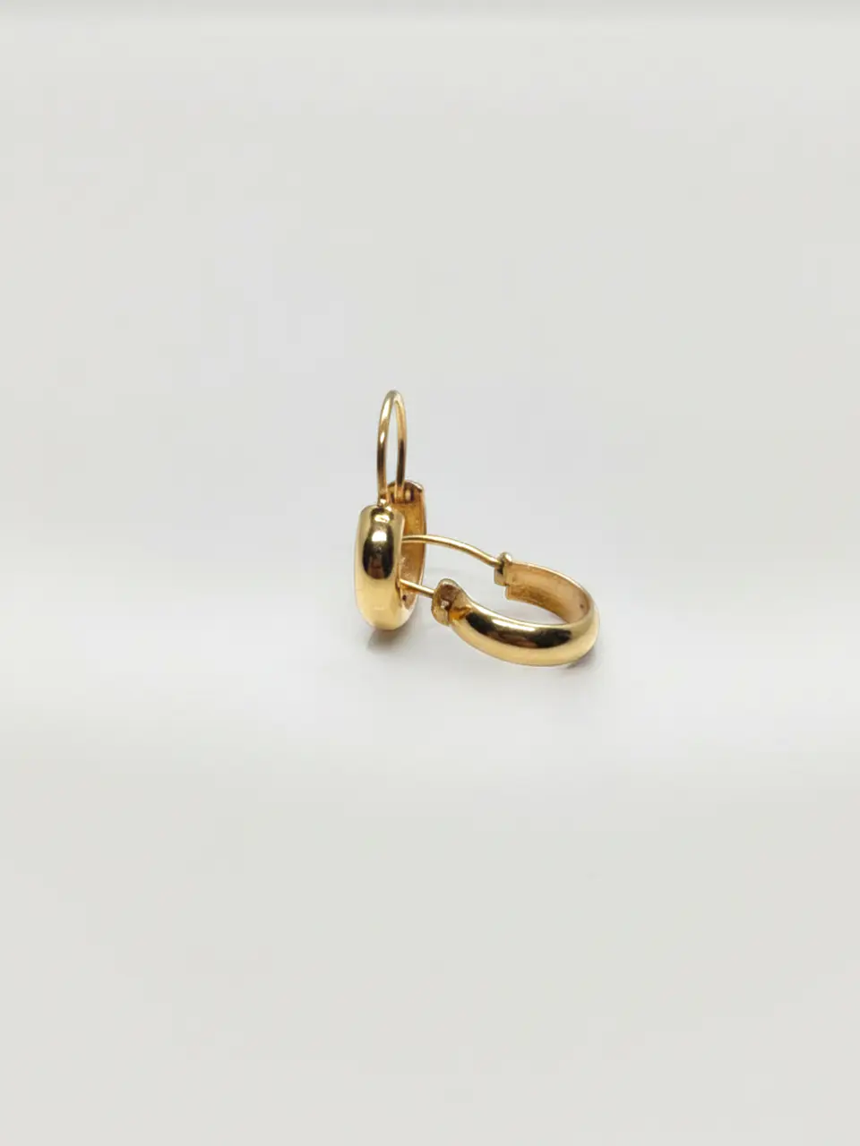 Aros Argollas Estilo Bote Tradicional Oro 18k 3