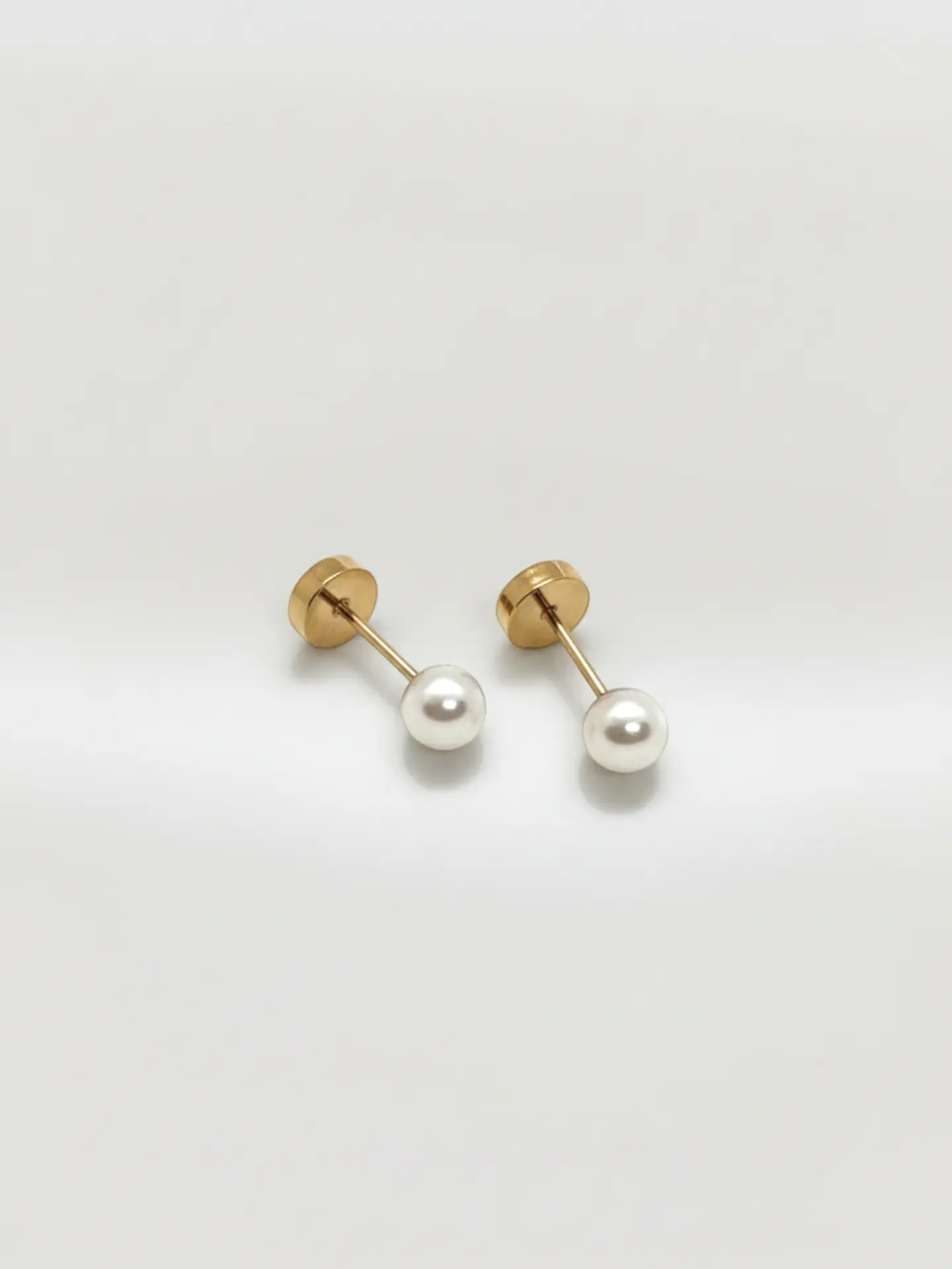 Aros Abridores Perla Delicada Chico Oro 14k 3