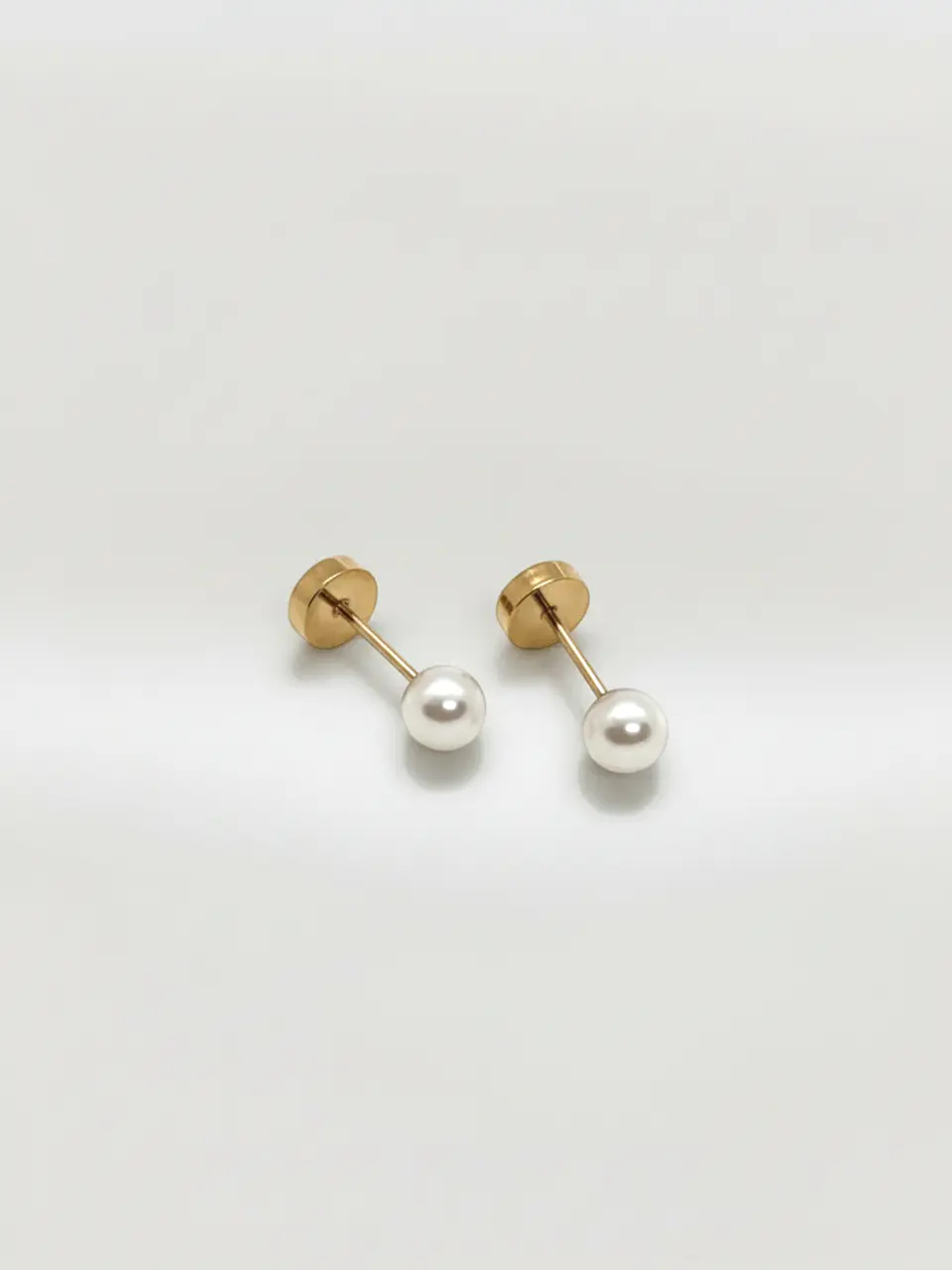Aros Abridores Perla Delicada Chico Oro 14k 3