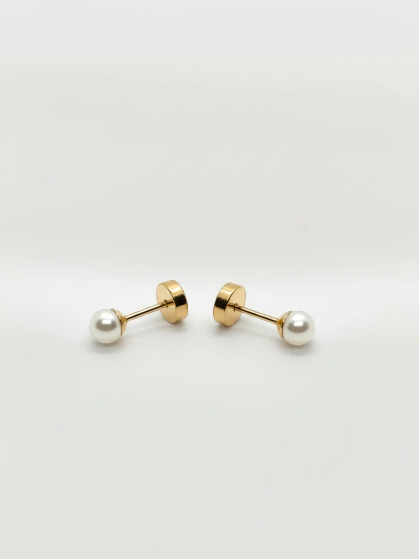 Aros Abridores Perla Delicada Chico Oro 14k 1