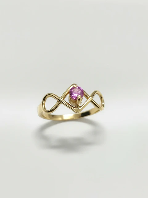 Anillo Infinito Rosa de Francia Mística Oro 18k