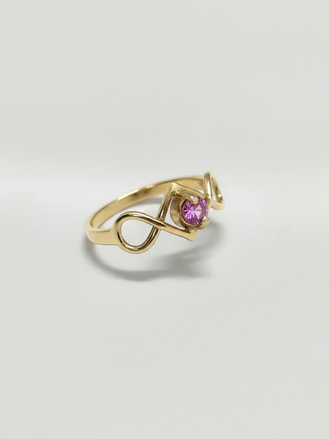 Anillo Infinito Rosa de Francia Mística Oro 18k