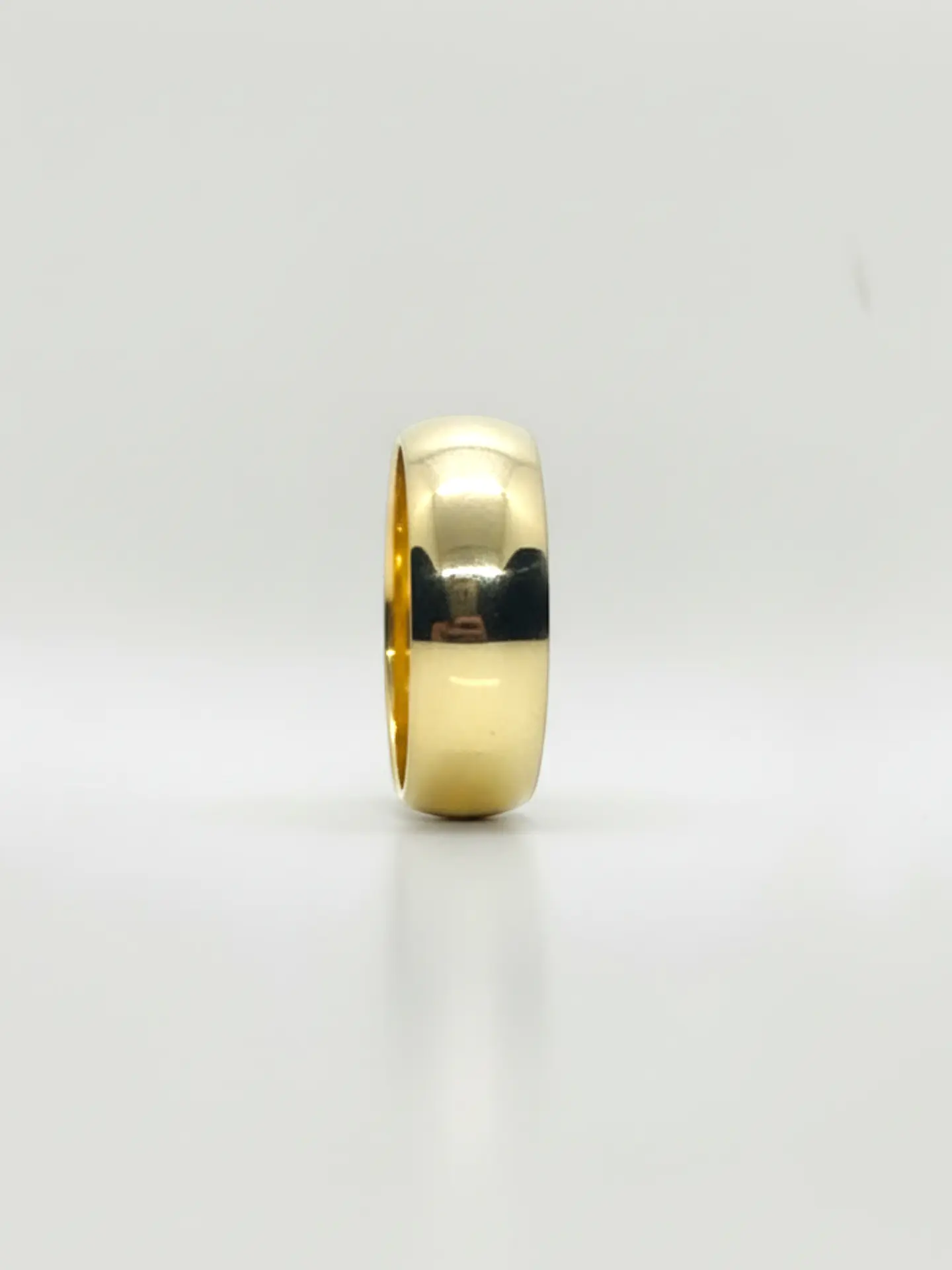 Argolla Media Caña Oro 18k 4