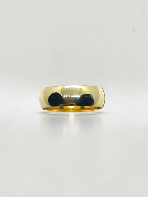 Argolla Media Caña Oro 18k