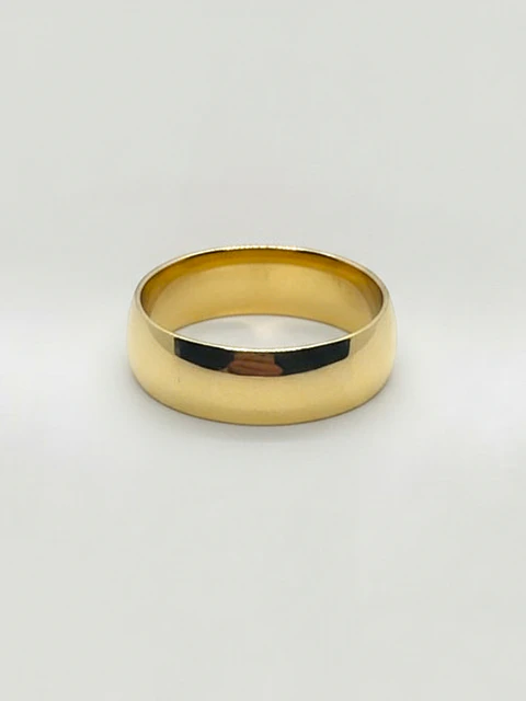 Argolla Media Caña Oro 18k